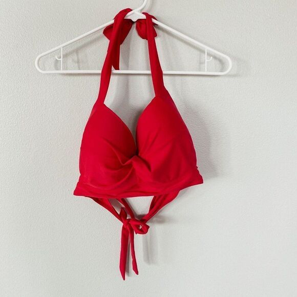 Sexy Red Lightly Padded Halter Swim Suit Top, Size XXL - Picture 11 of 11